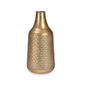 Vaso Dorato Metallo 21 x 44 x 21 cm (4 Unità) Con rilievo
