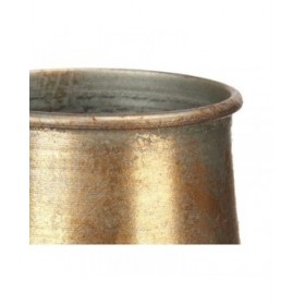 Vaso Dorato Metallo 21 x 44 x 21 cm (4 Unità) Con rilievo