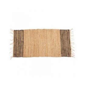 Tappeto Nero Naturale Righe 70 x 1 x 140 cm (8 Unità)