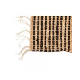 Tappeto Nero Naturale Righe 70 x 1 x 140 cm (8 Unità)