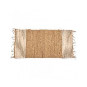 Tappeto Nero Naturale Righe 70 x 1 x 140 cm (8 Unità)