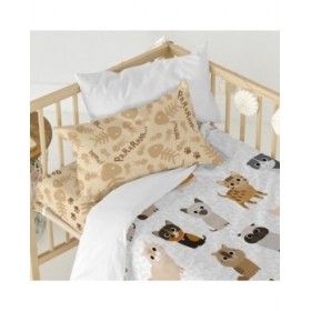 Set di copripiumino HappyFriday Mr Fox Cats Multicolore Culla Neonato 2 Pezzi