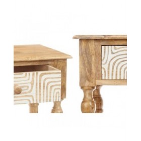 Ingresso con 2 Cassetti Gift Decor 34 Bianco Marrone 98 x 77 x 42 cm Curva