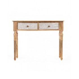 Ingresso con 2 Cassetti Gift Decor 35 Bianco Marrone 98 x 77 x 42 cm Righe