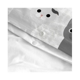 Set di copripiumino HappyFriday Mr Fox Cats Multicolore Culla Neonato 2 Pezzi