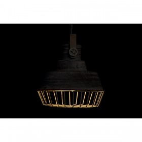 Lampadario Home ESPRIT Grigio Legno Metallo Ferro 25 W 39 x 39 x 45 cm