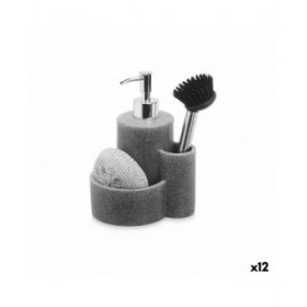 Kit per Cleaning & Storage Kinvara B5614B Grigio Plastica Poliresina 14 x 18,5 x 12 cm Cucina (12 Unità)