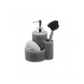 Kit per Cleaning & Storage Kinvara B5614B Grigio Plastica Poliresina 14 x 18,5 x 12 cm Cucina (12 Unità)