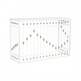 Consolle Home ESPRIT Bianco Dorato Specchio 120 x 40 x 80 cm