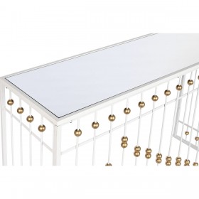 Consolle Home ESPRIT Bianco Dorato Specchio 120 x 40 x 80 cm