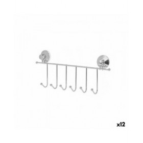 Appendiabiti per Porte Berilo CN-W6753-4 Acciaio ABS 39 x 16 x 4,5 cm (12 Unità)