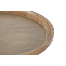 Tavolo aggiuntivo Home ESPRIT Marrone Chiaro Corda Abete 44 x 44 x 56 cm