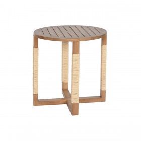 Tavolo aggiuntivo Home ESPRIT Naturale Abete Legno MDF 48 x 48 x 50,5 cm