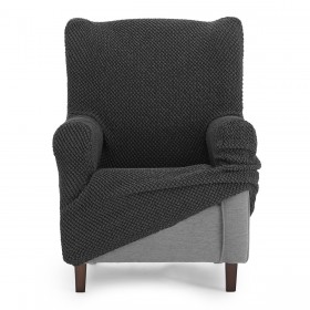 Copridivano poltrona con ali Eysa THOR Grigio scuro 80 x 110 x 90 cm
