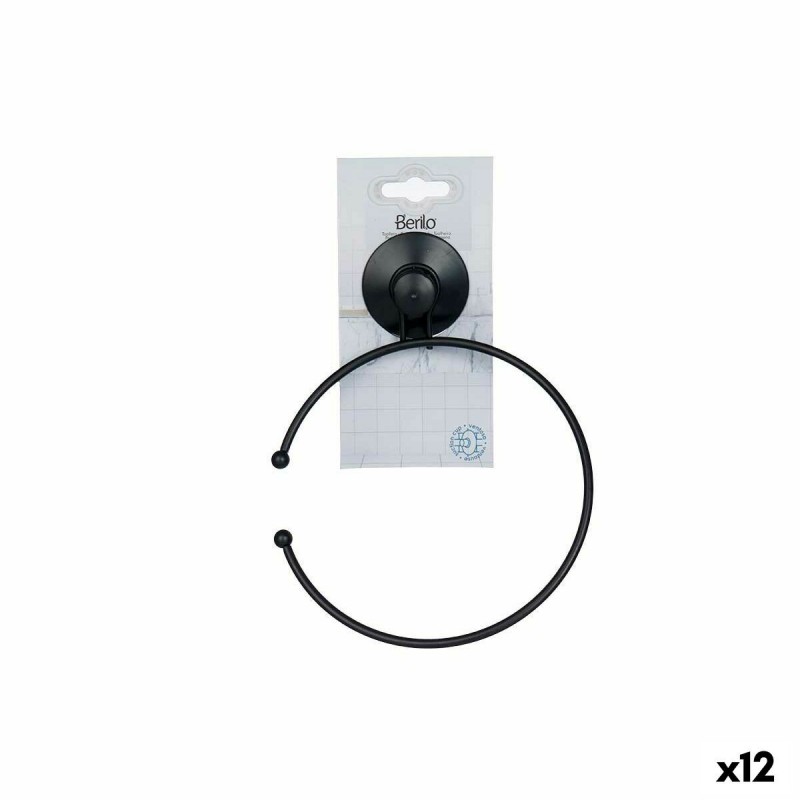 Porta asciugamani ad anello Berilo CN-W3100-12BP Acciaio ABS 16 x 20 x 4 cm (12 Unità)