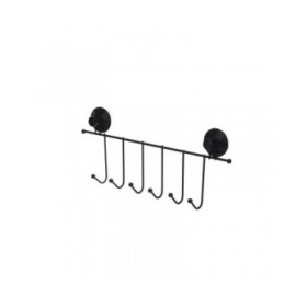 Appendiabiti per Porte Berilo CN-W6753-4P Nero Acciaio ABS 39 x 16 x 4,9 cm (12 Unità)