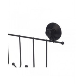 Appendiabiti per Porte Berilo CN-W6753-4P Nero Acciaio ABS 39 x 16 x 4,9 cm (12 Unità)