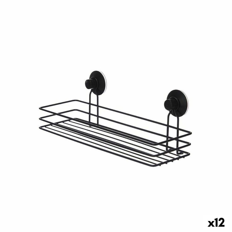 Supporto da Doccia Berilo CN-W6753-1P Nero Acciaio ABS 35 x 13 x 13 cm (12 Unità)
