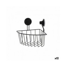 Supporto da Doccia Berilo W3100-4P Nero Acciaio ABS 13,5 x 17 x 3 cm (12 Unità)