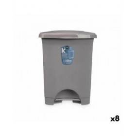Cestino a pedale Grigio Plastica 10 L (8 Unità)