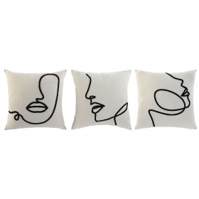 Cuscino Home ESPRIT Naturale 45 x 15 x 45 cm (3 Unità)