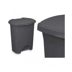 Cestino a pedale Antracite Plastica 30 L (4 Unità)