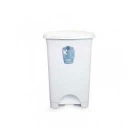 Cestino a pedale Bianco Plastica 50 L (3 Unità)