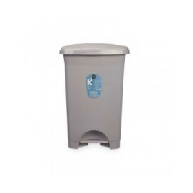 Cestino a pedale Grigio Plastica 50 L (3 Unità)