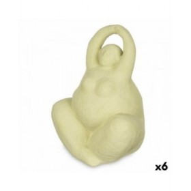 Statua Decorativa Verde Dolomite 14 x 18 x 11 cm (6 Unità) Donna Yoga