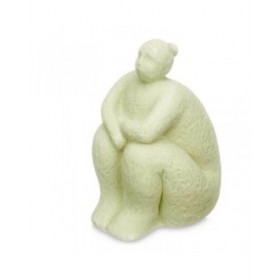 Statua Decorativa Verde Dolomite 18 x 30 x 19 cm (4 Unità) Donna Seduto
