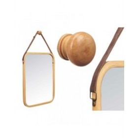 Specchio da parete B6605 Naturale Rettangolare 34 x 41,5 x 1,5 cm (6 Unità)