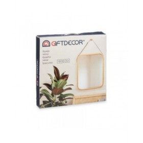 Specchio da parete B6605 Naturale Rettangolare 34 x 41,5 x 1,5 cm (6 Unità)