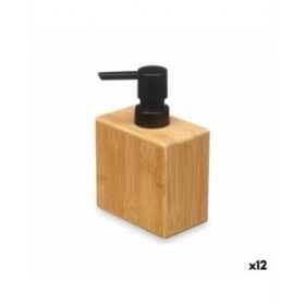 Dispenser di Sapone Berilo 15342 Nero Bambù Plastica 9,7 x 15 x 5,8 cm (12 Unità)