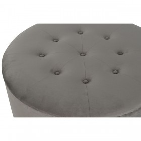 Panca DKD Home Decor Grigio Argentato Legno MDF 80 x 80 x 43 cm