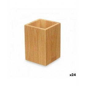 Portaspazzolini da Denti Berilo B7490-3 Naturale Bambù Plastica 6,8 x 9,7 x 6,8 cm (24 Unità)