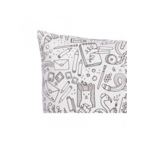 Cuscino Pincello PILLOW Bianco Nero 43 x 13 x 43 cm Per dipingere (6 Unità)