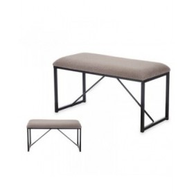 Panca Gift Decor TR23063-4 Marrone Metallo Stoffa 81 x 42 x 38 cm