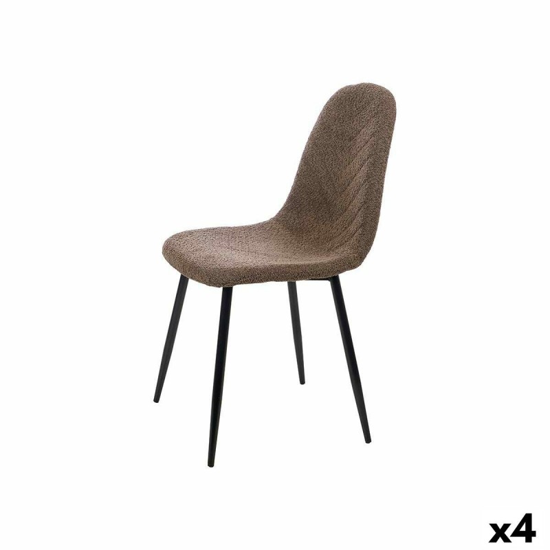 Sedia Marrone Stoffa Lana rasata 45 x 89 x 53 cm (4 Unità)