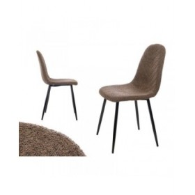 Sedia Marrone Stoffa Lana rasata 45 x 89 x 53 cm (4 Unità)
