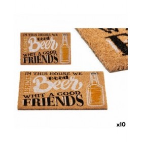 Zerbino Beer Stampa PVC Fibra di cocco 60 x 2 x 40 cm (10 Unità)