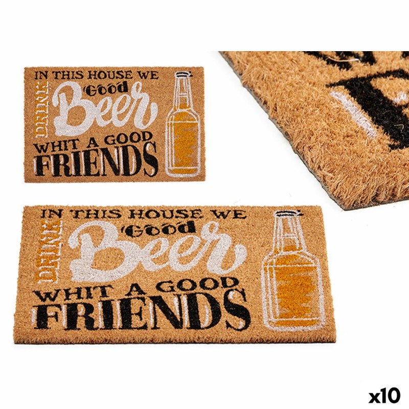 Zerbino Beer Stampa PVC Fibra di cocco 60 x 2 x 40 cm (10 Unità)