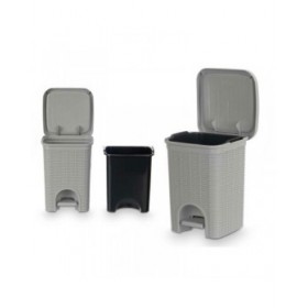 Cestino Stefanplast 30132 Grigio chiaro Plastica 6 L (6 Unità)