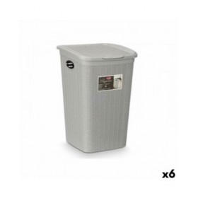 Secchio contenitore Stefanplast 30081 Grigio chiaro Plastica 50 L 36 x 54,5 x 38 cm (6 Unità)