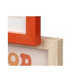 Cornice Portafoto 411408B Multicolore Metallo Legno MDF (6 Unità)