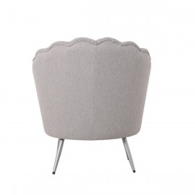 Poltrona Home ESPRIT Grigio Argentato Metallo 80 x 75 x 86 cm