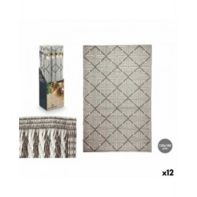 Tappeto GiftDecor EXAG-1006 Bianco Grigio polipropilene 120 x 180 cm (12 Unità)