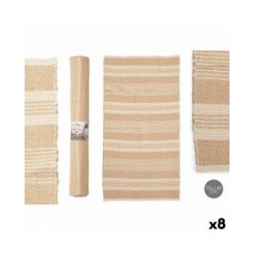 Tappeto NO.01 Bianco Marrone 70 x 140 cm (8 Unità)