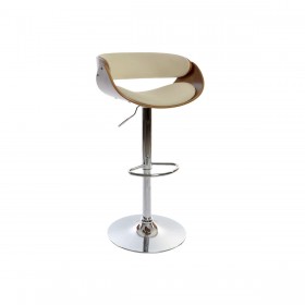 Sgabello DKD Home Decor Marrone Crema Legno di noce 54 x 53 x 101,5 cm
