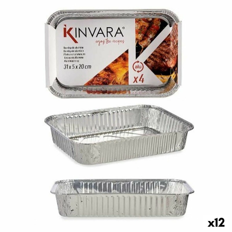 Set di Vassoi Kinvara 82276 12 Unità 4 Pezzi