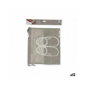 Portascarpe Grigio PVC 29 x 43 cm Stoffa (12 Unità)
